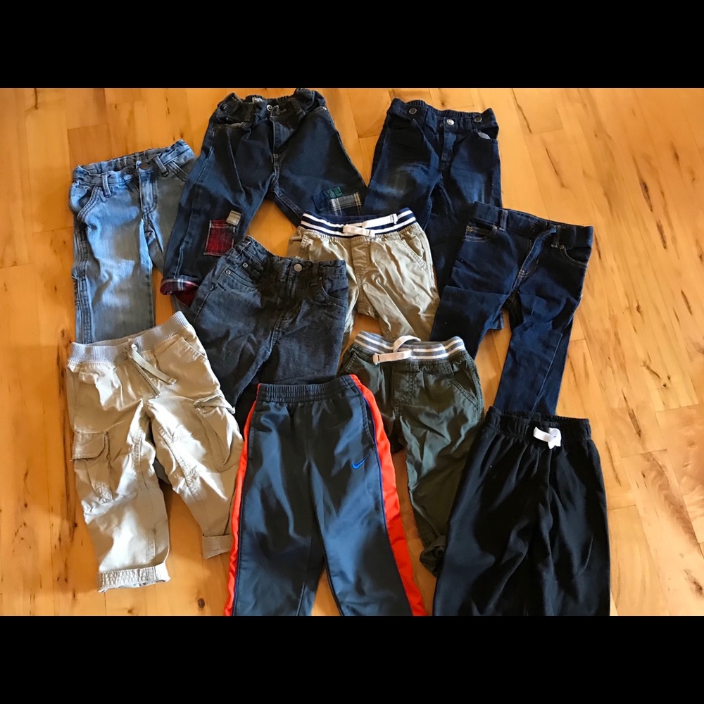 Bundle of 10 pairs 2T boys pants, EUC/NWOT