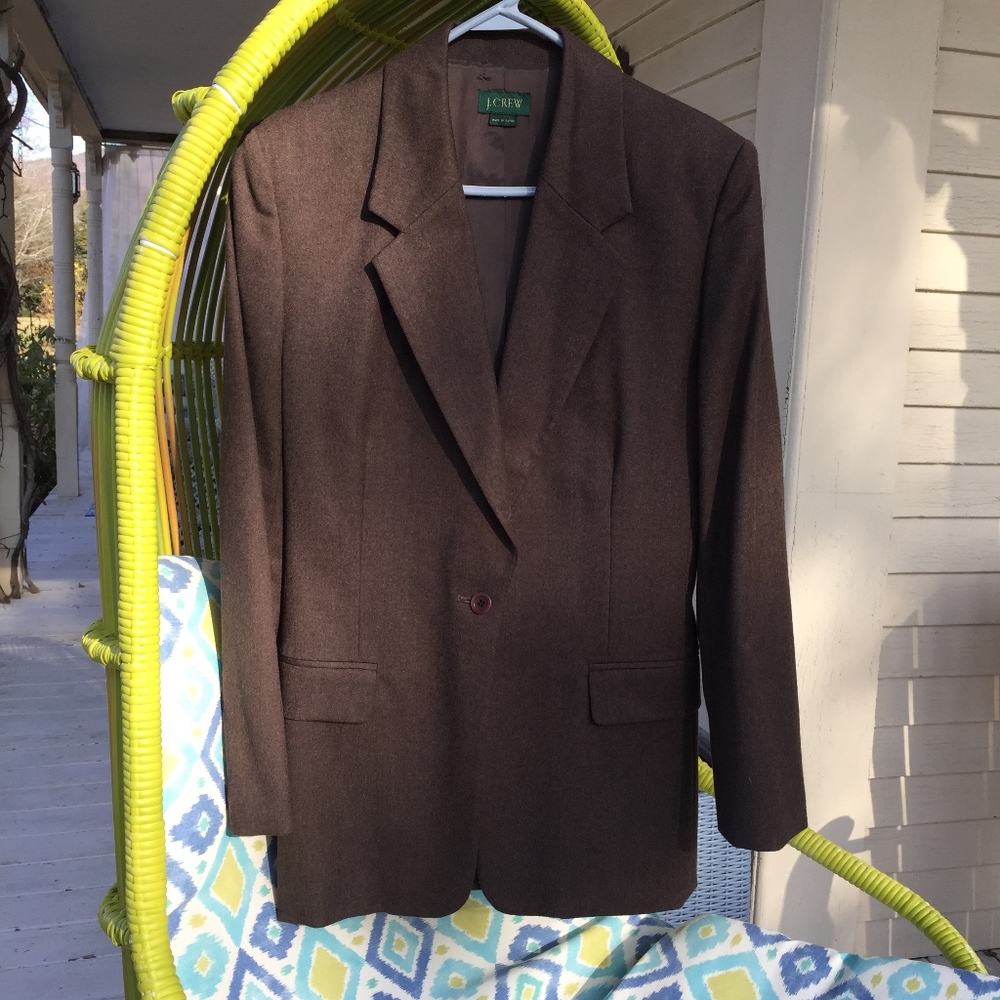 J CREW wool/Japan lined brown blazer/Beautiful - Picture 3 of 8