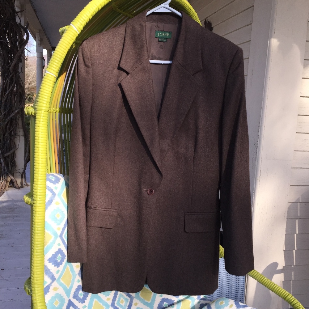 J CREW wool/Japan lined brown blazer/Beautiful - Picture 4 of 8