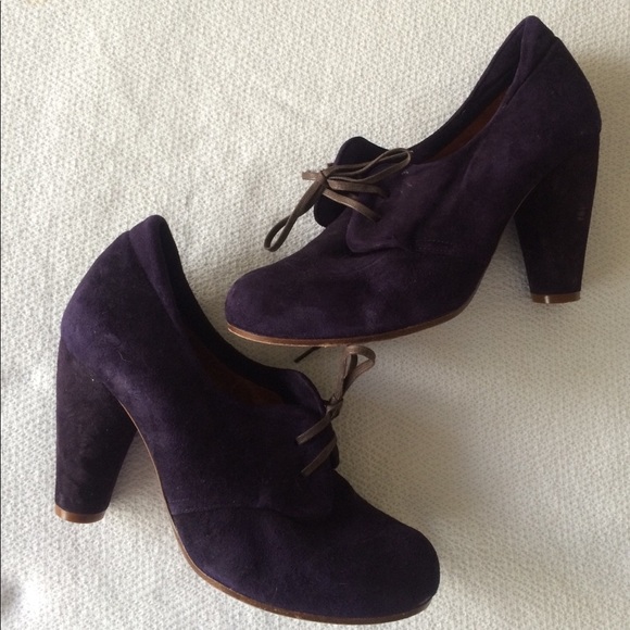 Anthropologie Shoes - {anthro} Chie Brushed Suede Lace Up Heels