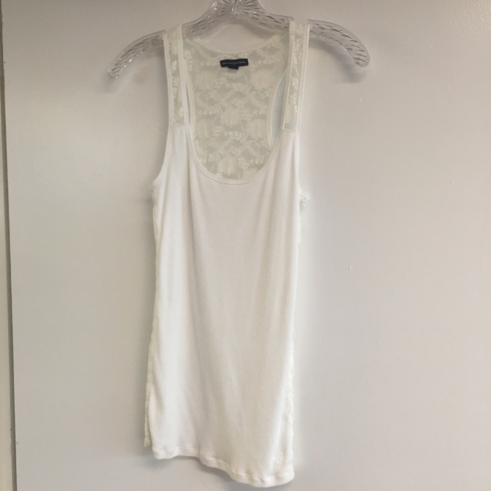 American Eagle Lace Ribbed Tank