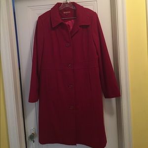 Red wool coat