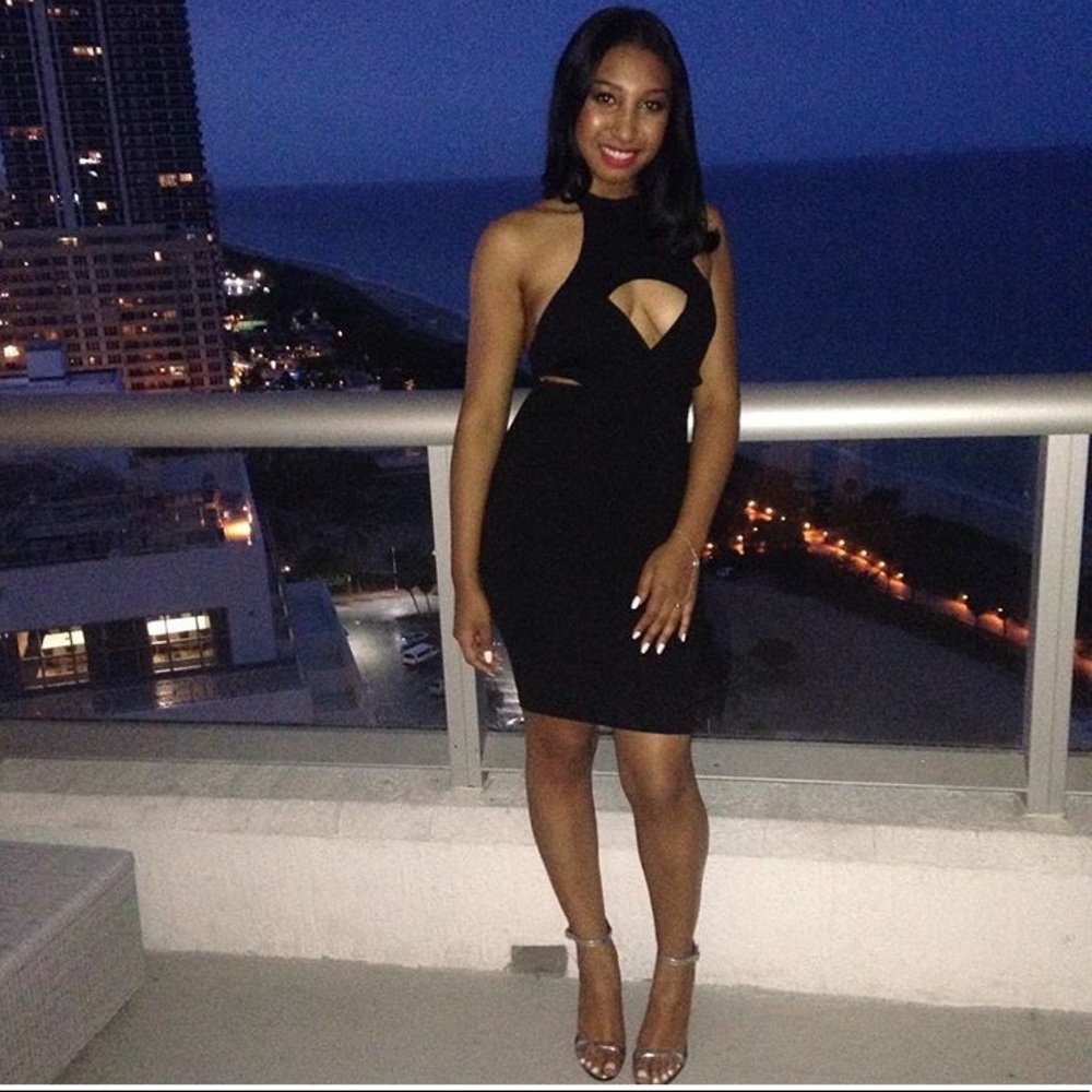 Nasty Gal Black Cut Out Dress