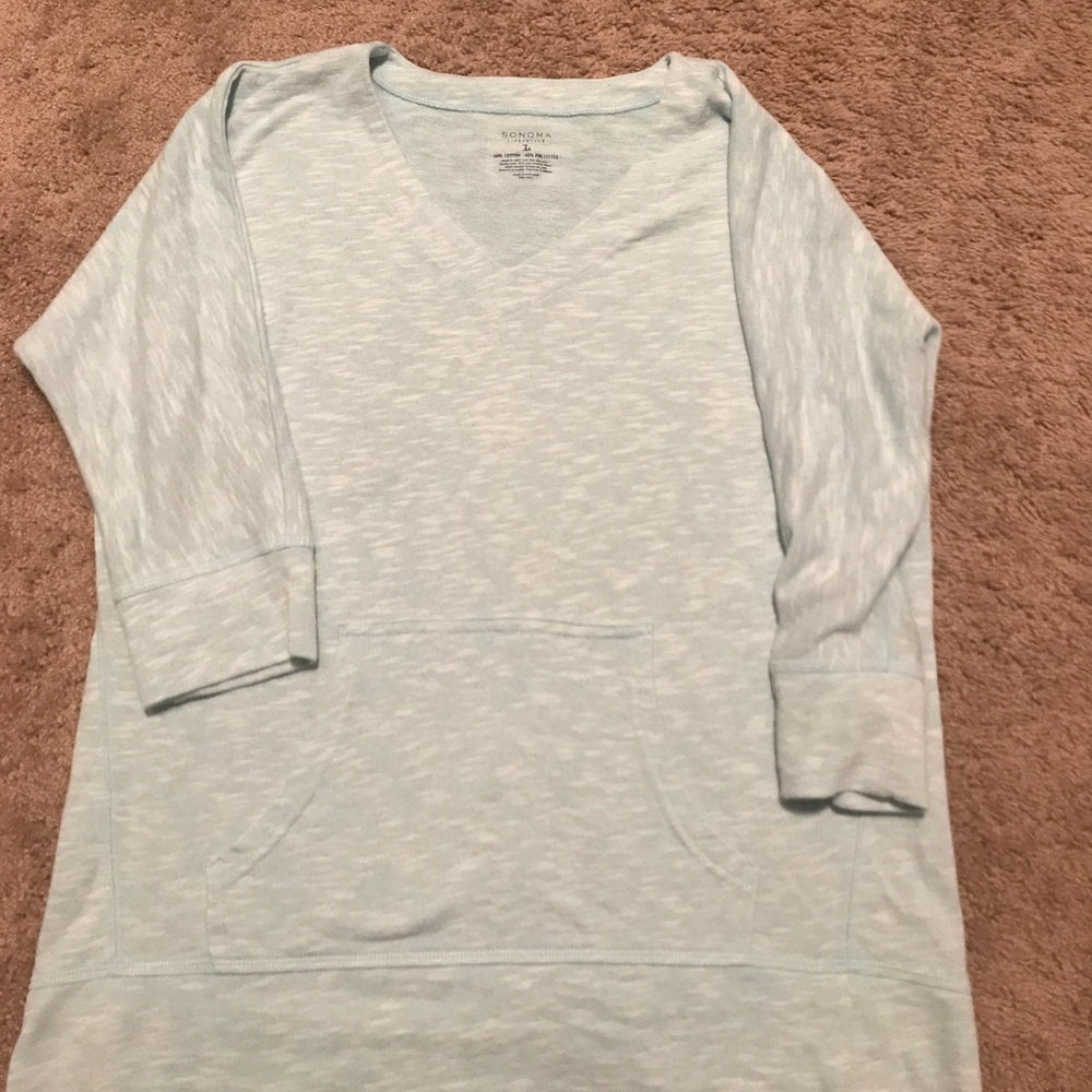 3/4 length sleeve sweatshirt