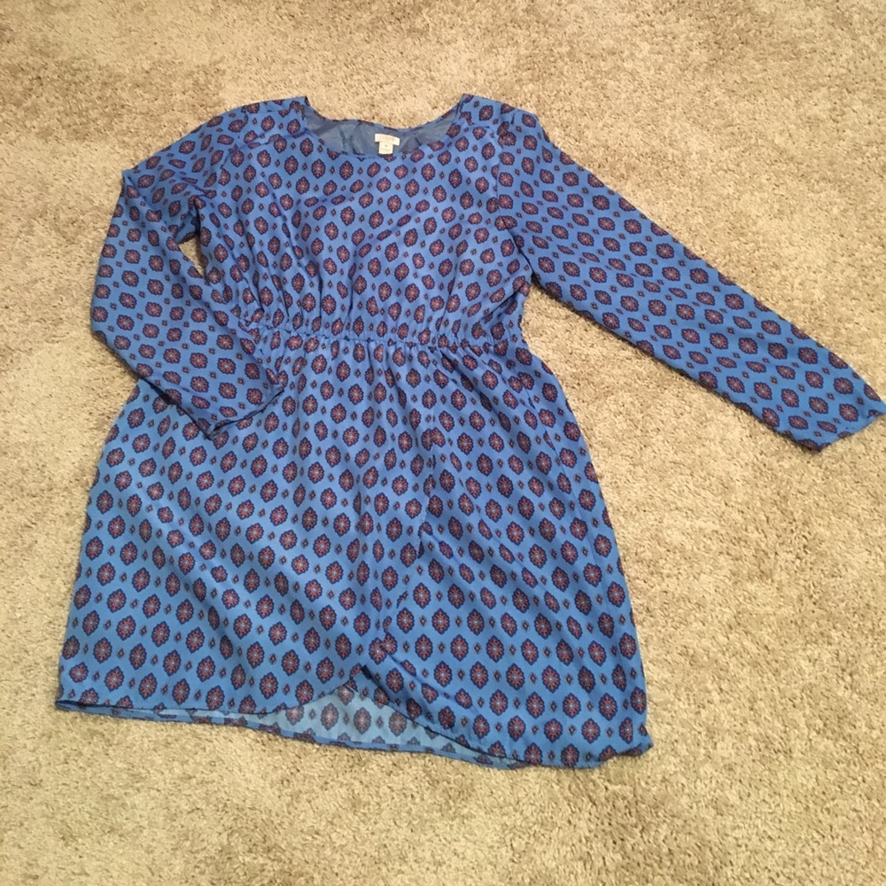 J. Crew blue medallion dress