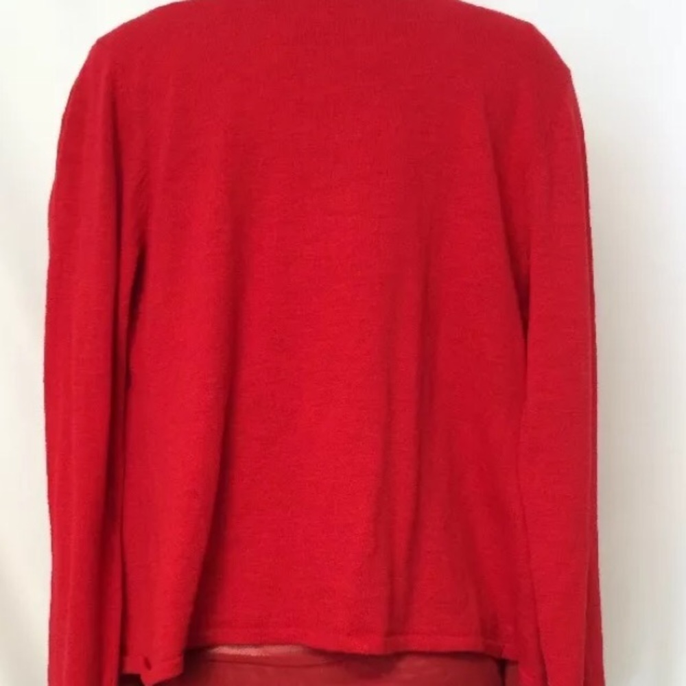 NFL Kansas city chiefs draped sweater sheer shirt
