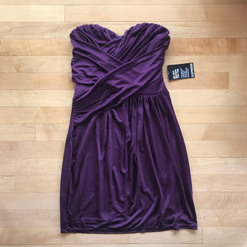NWT Women's Plum EXPRESS Strapless Dress Sz 2