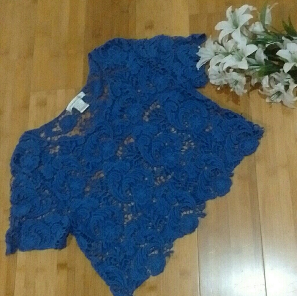 Darling Cobalt Blue Lace Crop Top !!!
