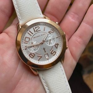 MK2289 Michael Rose Gold & White watch
