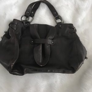 Gently used genuine leather lamarthe brown bag