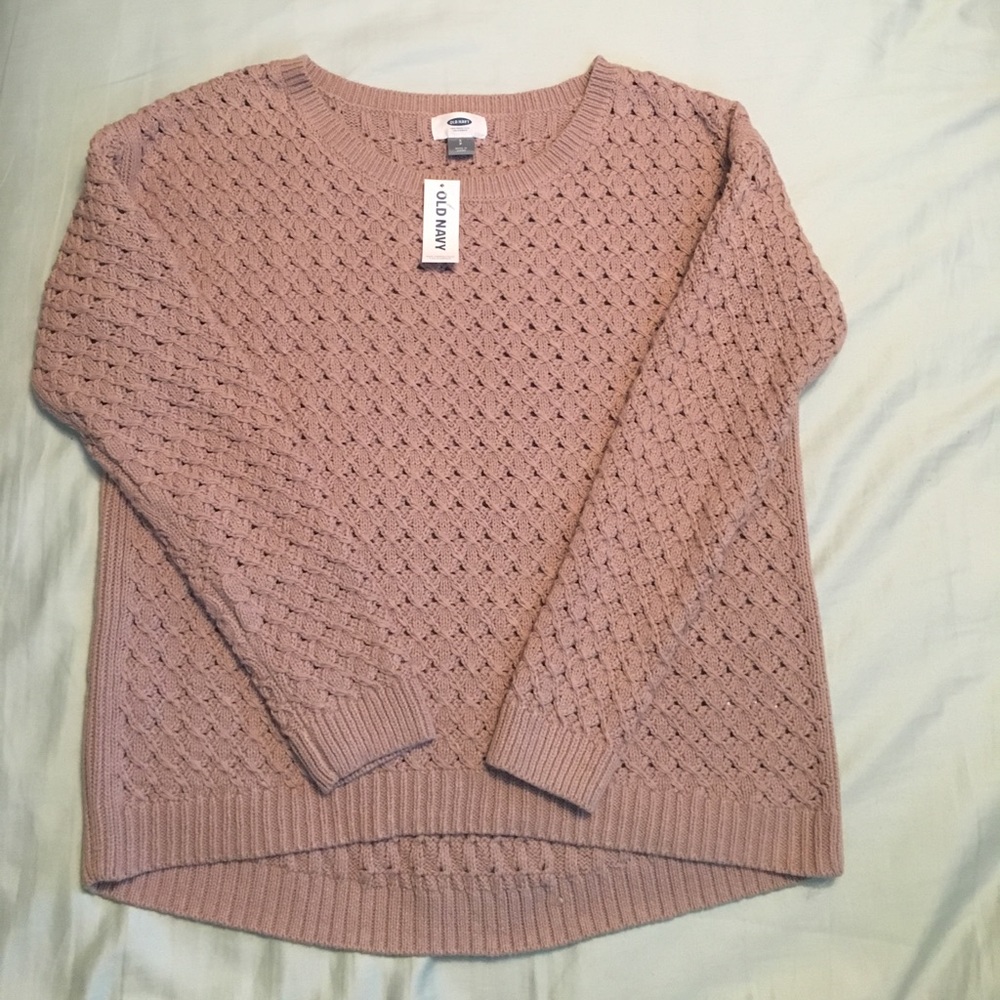 Old Navy Hi-Lo Honeycomb-Stitch Sweater