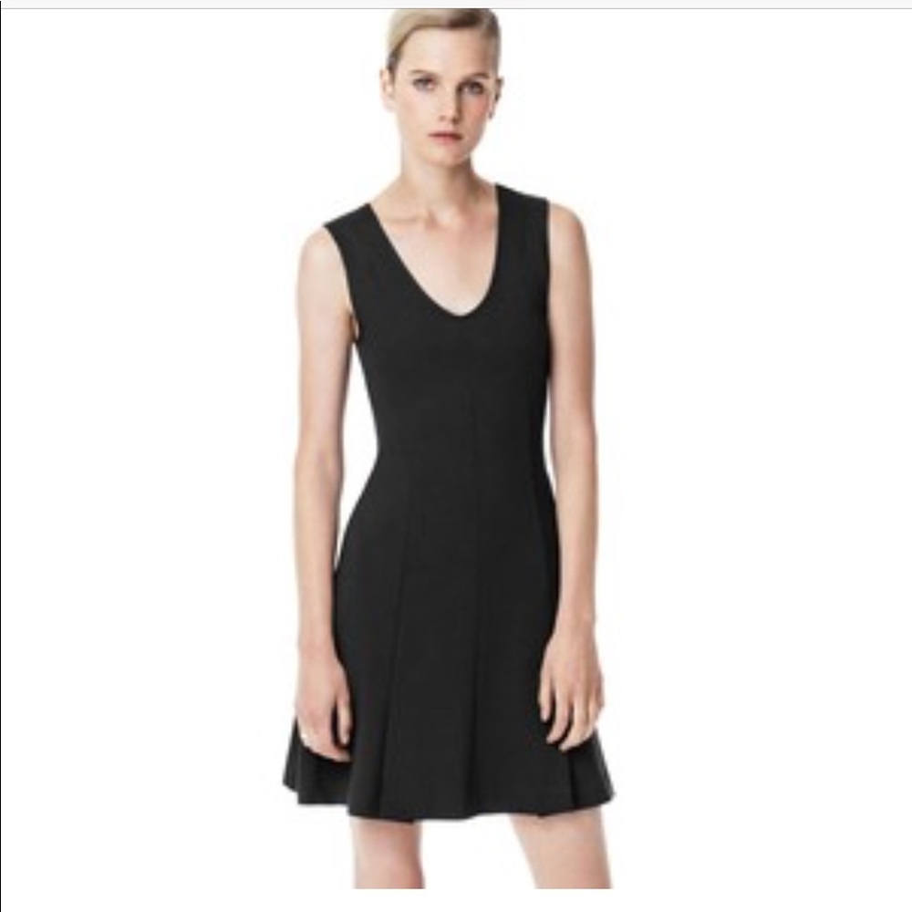 Theory "Canneros.Pryor" Black Fit and Flare Dress