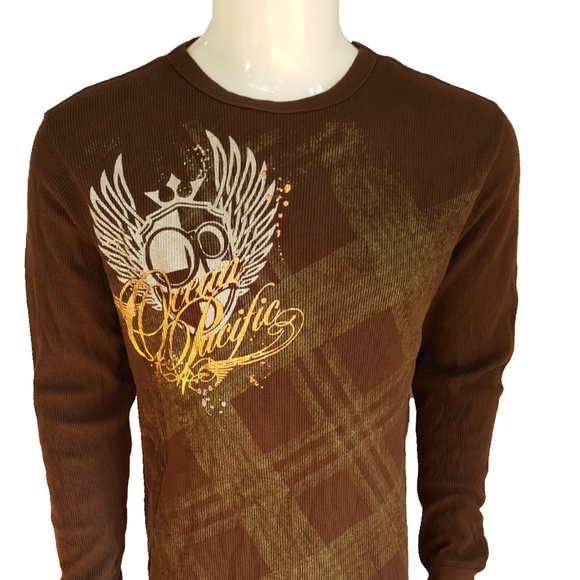 Men's OP Thermal Long Sleeve Shirt Size Medium - Picture 2 of 8