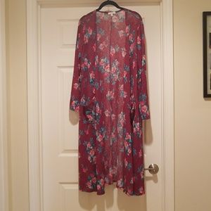 Lularoe Red Floral *rare* Sarah
