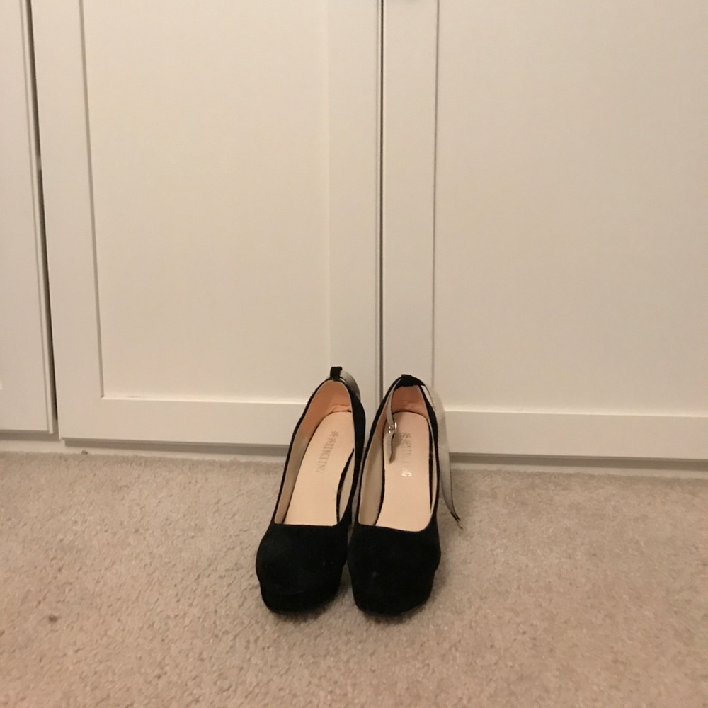 Velvet Black Heels