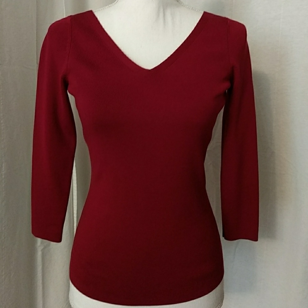 Like New Silk Blend V-Neck Top