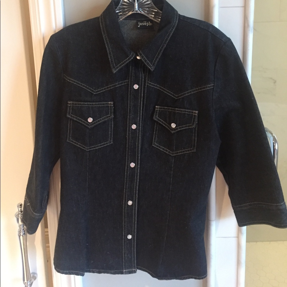 For Joseph heavy dark denim shirt