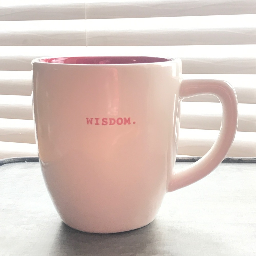 Rae Dunn By Magenta WISDOM Mug red typewriter NWT