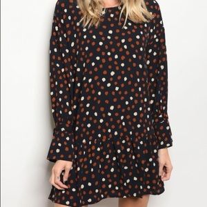 Navy spotted dress