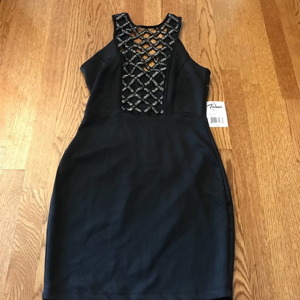 High neck beaded dress