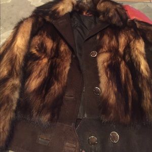 Suede and fur vintage jacket