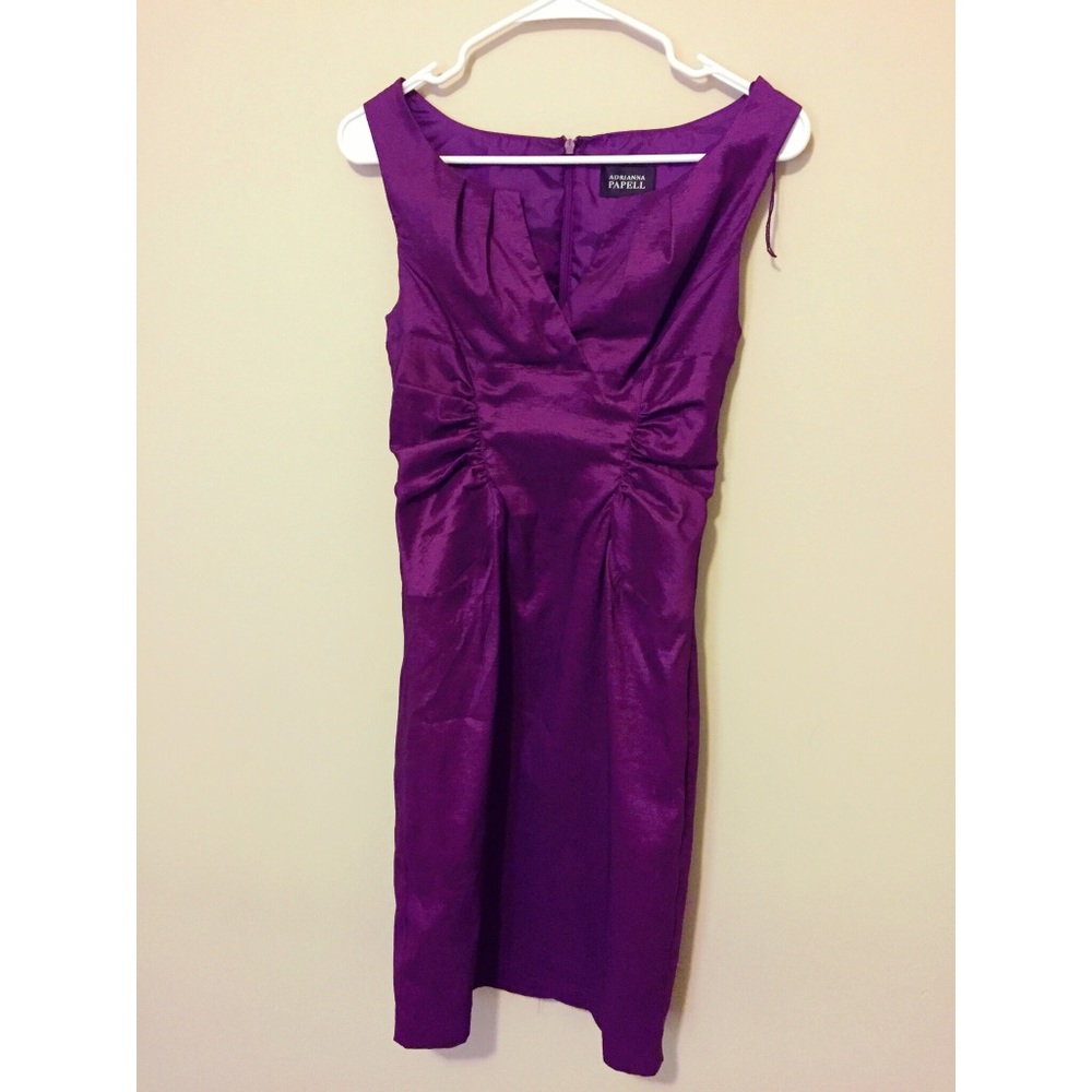 Purple formal dress by Adrianna Papell.
