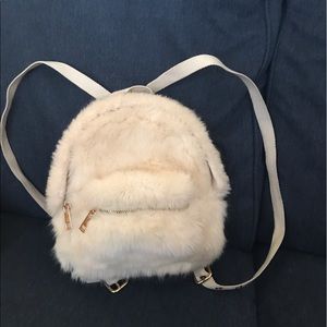 furry mini backpack