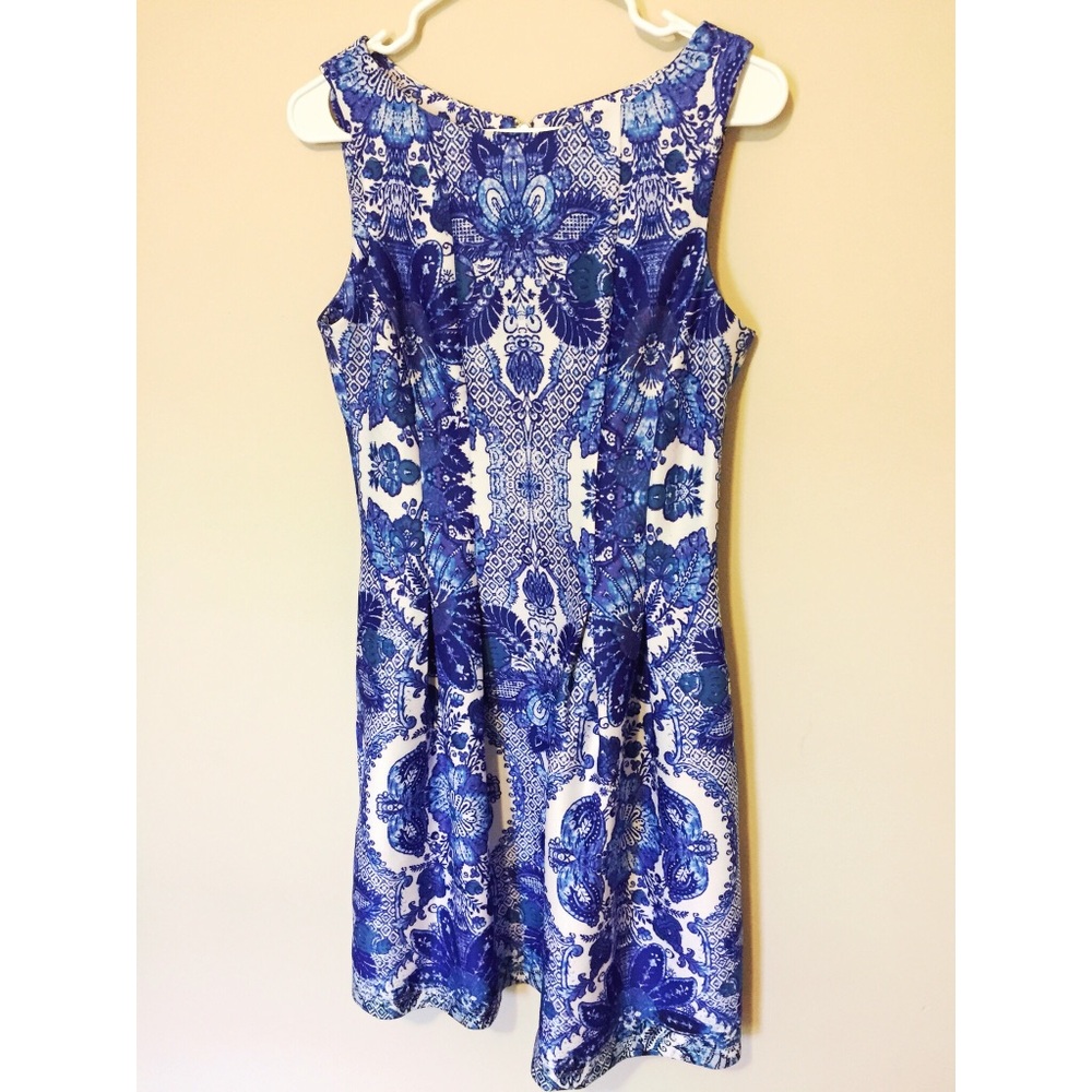 Blue paisley dress