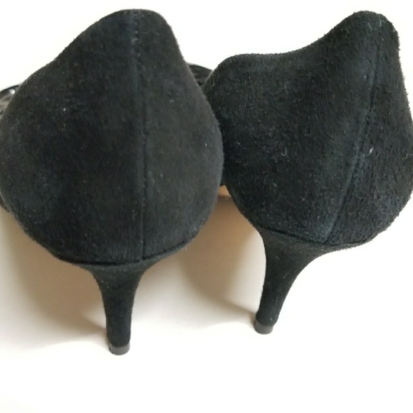 Kate Spade NY suede bow heels black - Picture 4 of 5