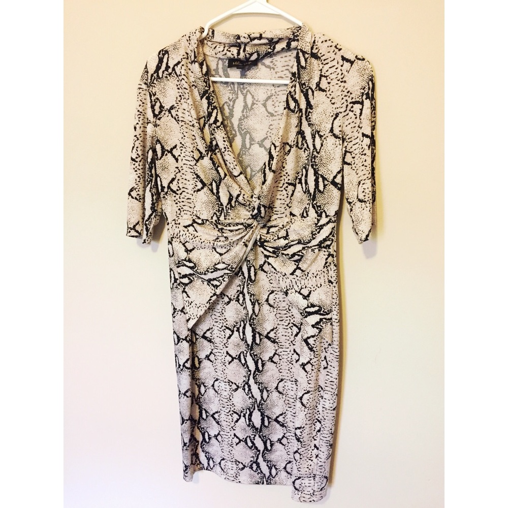 Snake skin fitted dress