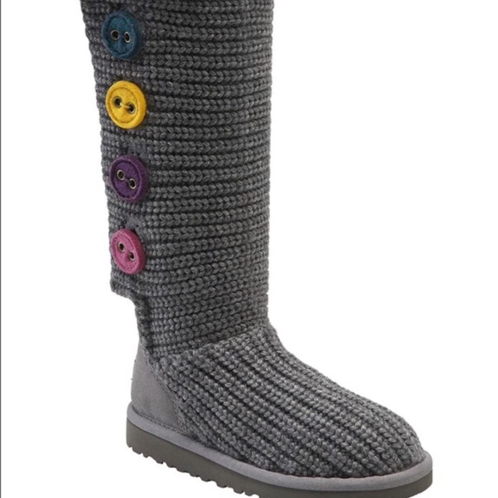 Knitted Gray Ugg Boots