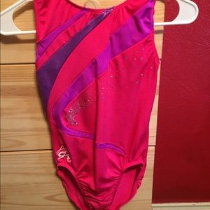 pink gk gymnastics leotard