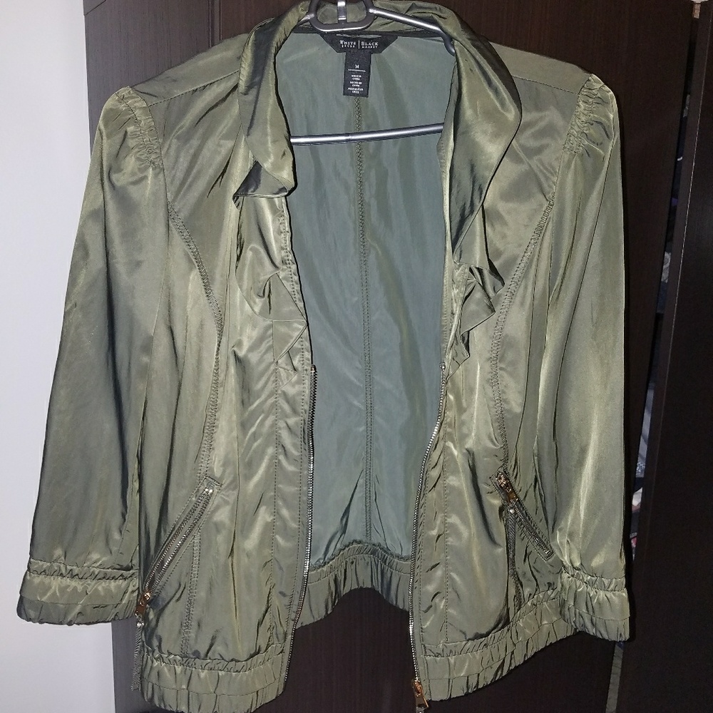 Olive Green Crop Jacket