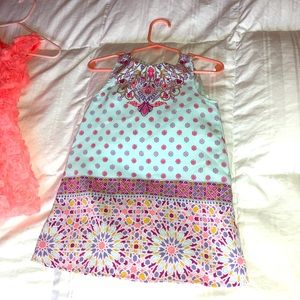 Blue print dress
