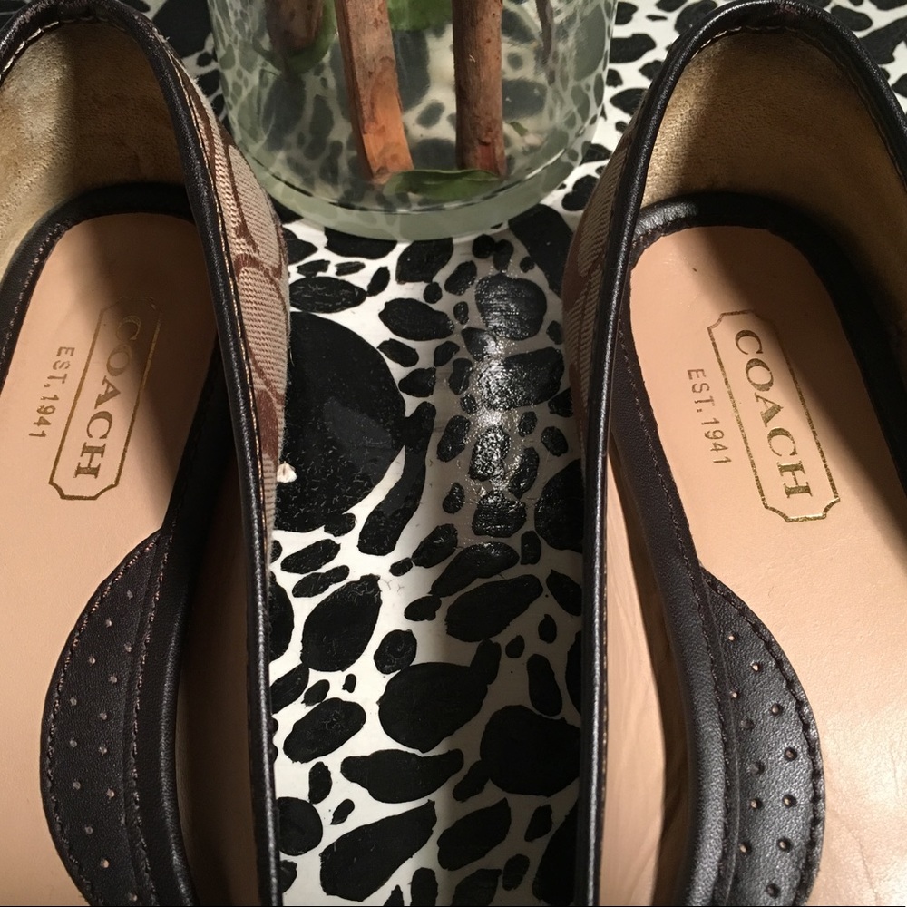 Coach Canvas/Leather Logo Flats - Picture 3 of 8