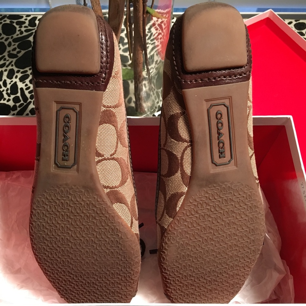 Coach Canvas/Leather Logo Flats - Picture 6 of 8