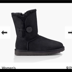 Black Bailey Button Short Uggs