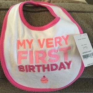 Pink & White Baby Bib