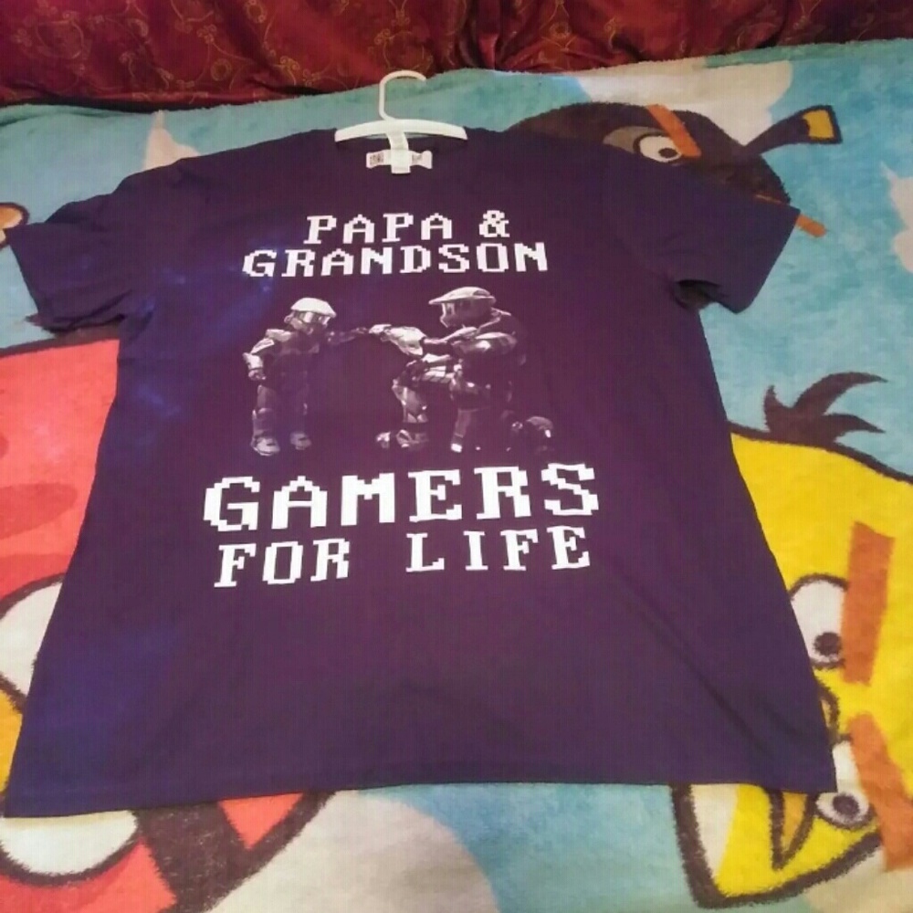 Navy Blue Granpa & Granson Gamer T-shirt