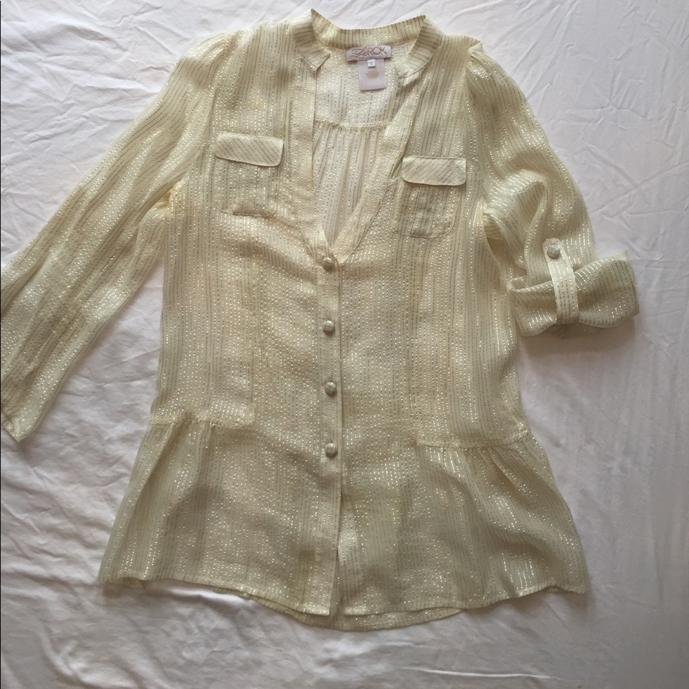 LaRok metallic Button Down