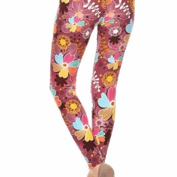 FLORAL PRINT BUTTERY SOFT HI WAIST LEGGINGS - Picture 3 of 3