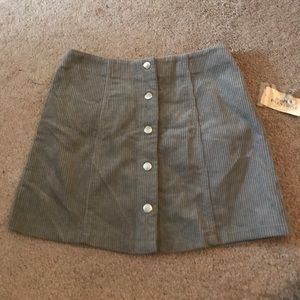NWT GREY CORDUROY SKIRT