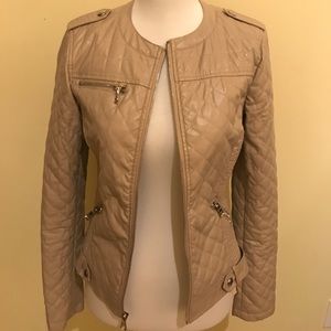 Guess Super Soft Cream Moto Jacket