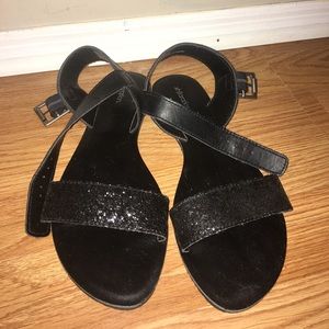 Black Xhilaration Sparkle Sandals