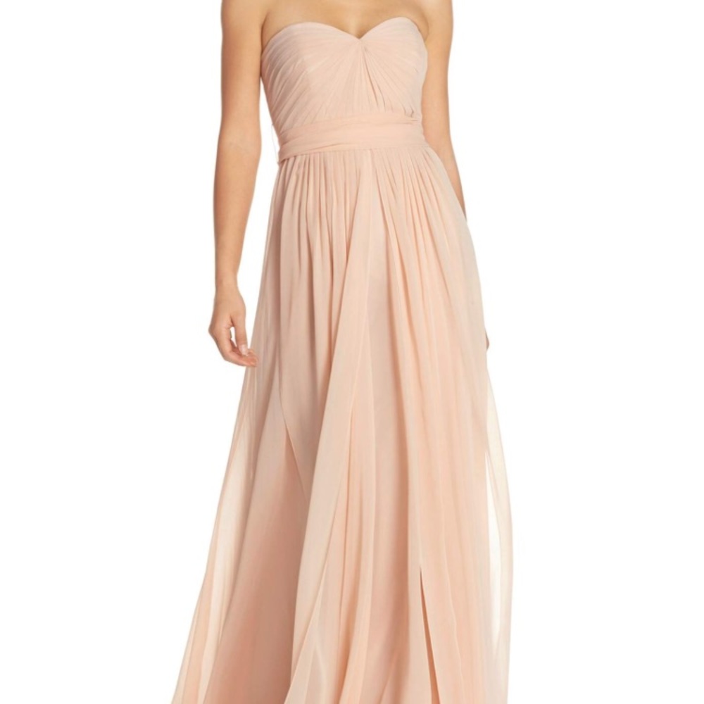 Jenny Yoo Mira Convertible Strapless Chiffon Gown