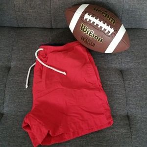 H&M MENS RED SHORTS 100% COTTON