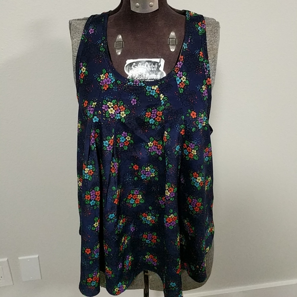 Silky floral tank
