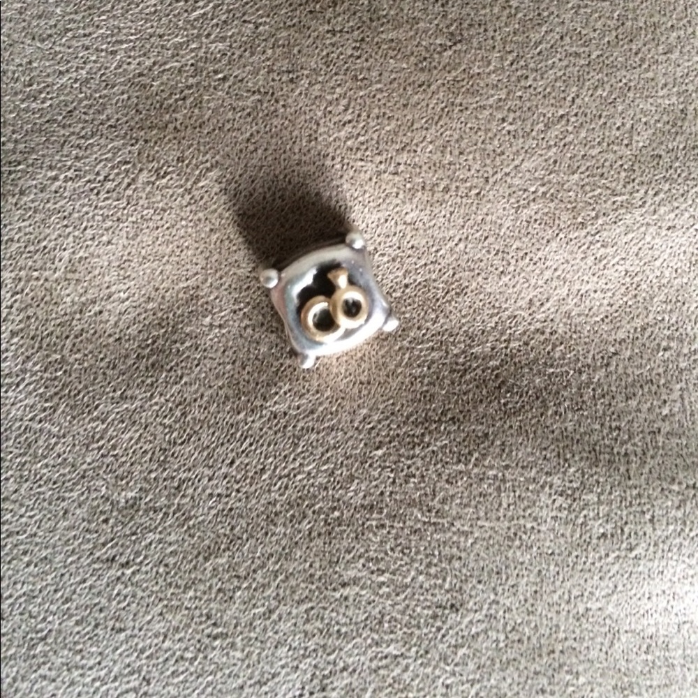 Pandora charm. Wedding & engagement ring-diamond