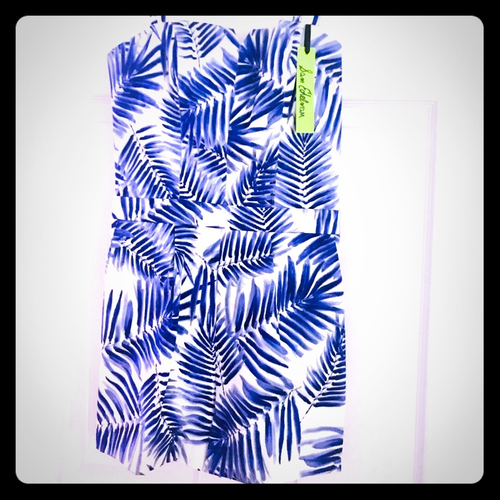 Sam Edelman Romper Blue Palms Print