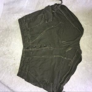 Army green shorts